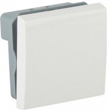 Выключатель модульный одноклавишный 45х45мм белый  АДЛ 13-904  Рувинил