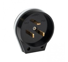 Вилка для разъема РШ-ВШ 32А 250В 2P+PE карболитовая черн.  AS-250-B-02  EKF