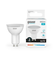 Лампа светодиодная LED Elementary MR16 GU10 9W 660lm 4100К  13629  Gauss