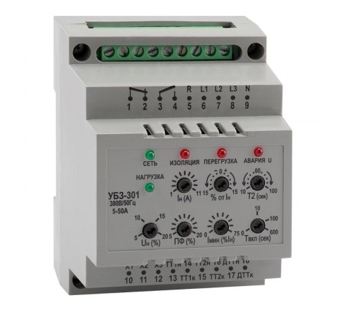 Блок защиты двигателя универсальный OptiDin УБЗ-301-5-50-УХЛ4  139505  КЭАЗ