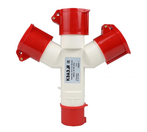 Адаптер 1013-14-16А-6h-380AC-3P+PE-IP44  235598  КЭАЗ