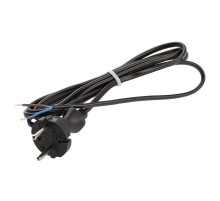 Шнур для бра ЭРА UX-ШВВП-2x0,75-3m-B с вилкой без заземления ШВВП 2x0,75 3м черный   Б0055560  ЭРА