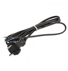Шнур для бра ЭРА UX-ШВВП-2x0,75-3m-B с вилкой без заземления ШВВП 2x0,75 3м черный   Б0055560  ЭРА