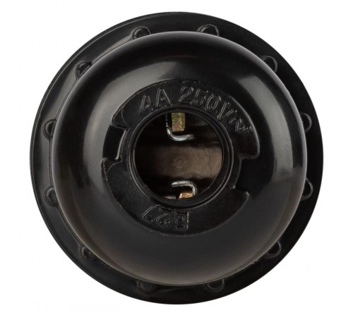 Патрон  Е27 подвесной бакелит черный без наклейки групповая упаковка 50 шт  Б0069196  ЭРА