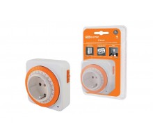 Таймер розеточный ТРМ-02-15мин/24ч-16А (суточный, квадратный)  SQ1506-0003  TDM ELECTRIC