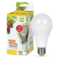 Лампа светодиодная LED-A60-standard 20Вт 230В Е27 3000К 1800Лм  4690612004198  ASD