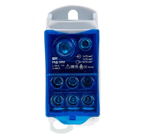 Блок распределительный на DIN-рейку РБД-160А  RBD-160  IEK