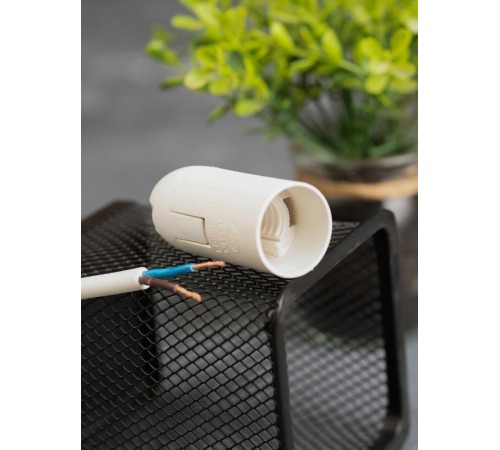 Патрон подвесной термостойкий пластик Е14 белый PROxima  LHP-E14-s  EKF