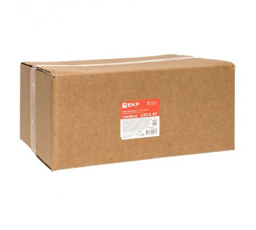 Рубильник 630A 4P без рукоятки управления TwinBlock  tb-s-630-4p  EKF