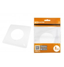 Рамка для выключателей или розеток одноместная защитная 130х130 мм, прозрачная  SQ1822-0001  TDM