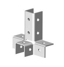 Угловой соединитель 4 профилей 3D, толщ. 4,0 мм, гальван. цинк, 868149  УС-4х3D-4,0-ЭЦ   Ostec