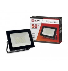 Прожектор светодиодный СДО-7 50Вт 230В 6500К IP65 черный  4690612034638  IN HOME