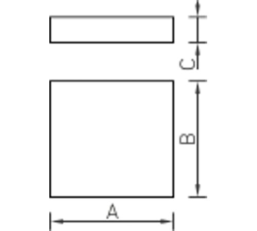 IZAR SQUARE/S (440x440x80) 840 WH светильник  1075000710  Световые Технологии