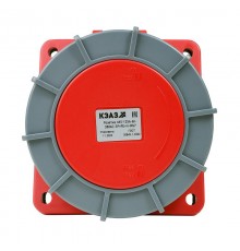 Розетка фланцевая наклонная 445-125А-6h-380AC-3P+PE+N-IP67  332745  КЭАЗ