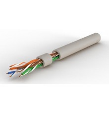 Hyperline UUTP4-C5E-S24-IN-LSLTX-GY-305 (305 м)Кабель витая пара,U/UTP, катег5e, 4 пары (24 AWG),одножил, нг(А)-LSLTx, внутр.,сер  426001  Hyperline