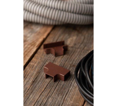 Угол T-образный (15х10) (4 шт) Plast EKF PROxima  под темное деревоtchd-15-10x4EKF