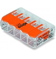 Клемма универсальная 5-проводная 0.14 - 4 мм.кв. (уп/25шт)  221-415  WAGO