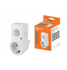 Датчик движения ДДР-01 1200Вт, 10-420с, 2-9м, 3+лк, 120гр, IP20,  SQ0324-0027  TDM