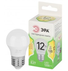 Лампа светодиодная  GREEN LINE LED P45-12W-830-E27 GL E27 12 Вт шар теплый свет  Б0067015  ЭРА