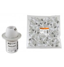 Патрон с кольцом термостойкий пластик Е14 белый  SQ0335-0010  TDM