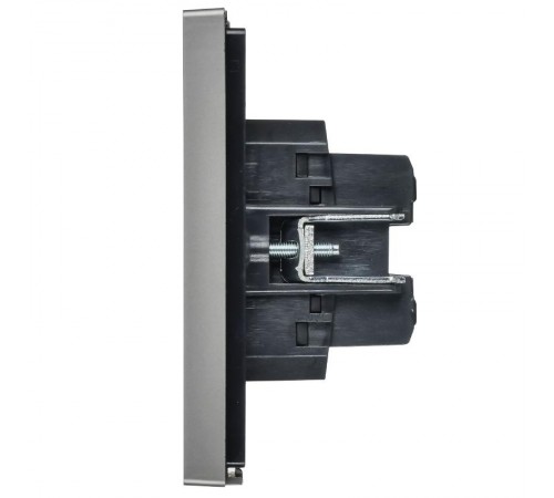 FORTE&PIANO Выключатель 2-клавишный перекрестный 10А FP509 сталь  FP-V23-0-10-1-K46  IEK