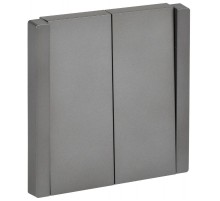 FORTE&PIANO Выключатель 2-клавишный перекрестный 10А FP509 сталь  FP-V23-0-10-1-K46  IEK