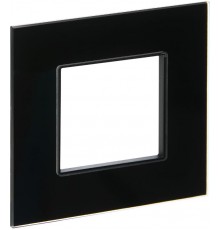 SKANDY Рамка 1-местная SK-F21Bl стекло черный   SK-M12-G-K02  IEK