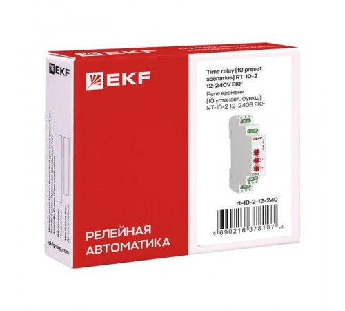 Реле времени (10 устанавл. функц.) RT-10 12-240В EKF PROximart-10-12-240EKF