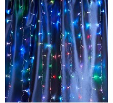 Гирлянда - занавес 230V 160 LED 1,5*1,5м, мультиколор плавная смена цветов, IP44 , сетевой шнур 3м в комплекте, CL18  48172  FERON