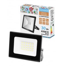 Прожектор СДО-05-030 30 Вт, 2400 лм, 6500 К, 220-240 В, IP65, черный, Народный  SQ0336-0302  TDM