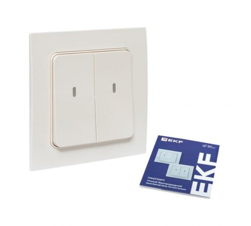 Умный выключатель Стокгольм 2-кл. белый Zigbee  СonnectRCV-ST2-WD-ZBEKF