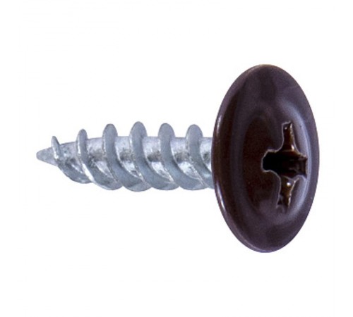 Саморез 4,2x32 с прессшайбой, острый, цинк RAL 8017 Коричневый (100 шт/уп)  PR08.9293  Промрукав