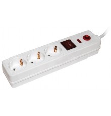 Сетевой фильтр СФ-03К-выкл. 3 места 2Р+PЕ/1,5метра 3х1мм2    WFP10-16-03-01-N  IEK