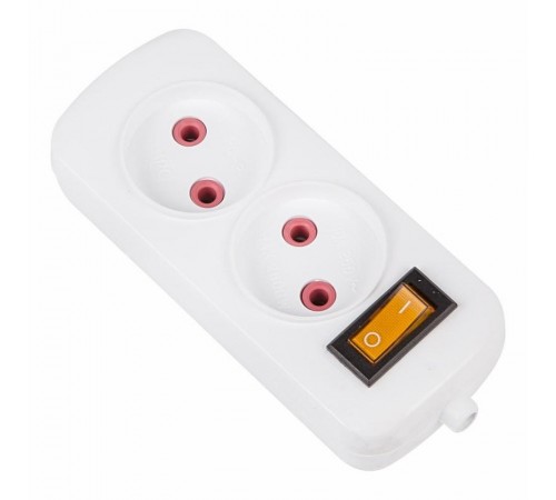 Колодка 2 гнезда с кнопкой "Эконом"  11-8710  PROconnect