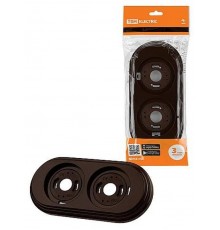 Рамка 2-х постовая коричневая "Виви"   SQ1820-1490  TDM