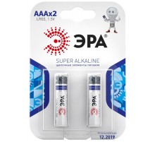Батарейка щелочная (алкалиновая)  LR03-2BL (60/480/19200) (AAA)   C0038453  ЭРА