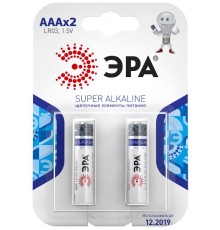 Батарейка щелочная (алкалиновая)  LR03-2BL (60/480/19200) (AAA)   C0038453  ЭРА