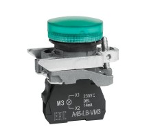 Сигнальная лампа OptiSignal D22 C4-L-M3 зеленая металл 230-240VAC XB4BVM3 332174 КЭАЗ