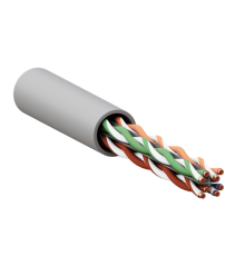 Кабель витая пара TERACOM PRO Cat.6 U/UTP 4 пары solid 23AWG нг(А)-HF серый упак. 305м  TRP-6UTP-04LSH-GY-IN3  EKF