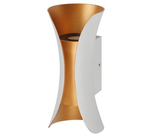 Декоративная подсветка WL42 WH+GD светодиодная 10Вт 3500К белый/золото IP54 для интерьера, фасадов зданий  Б0054421  ЭРА