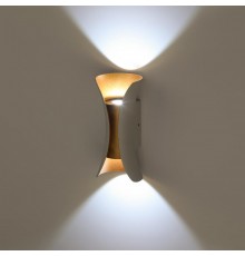 Декоративная подсветка WL42 WH+GD светодиодная 10Вт 3500К белый/золото IP54 для интерьера, фасадов зданий  Б0054421  ЭРА