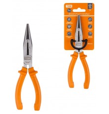 Длинногубцы (тонкогубцы), с пластиковыми рукоятками, углеродистая сталь, 180 мм, серия "Гранит"  SQ1009-0202  TDM