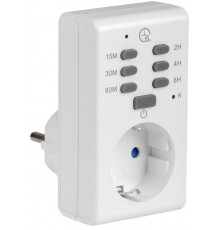 РТЭ-2 Розетка-таймер электр. с инд. 15мин-6ч 16А IP20  ERT-12-1-16-O-00-4-20-K01  IEK