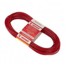Трос стальной в ПВХ оплетке d=2,5 мм, красный ( моток 20 м)  09-5125-1  REXANT