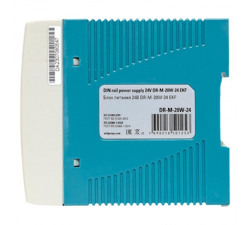 Блок питания на дин рейку 20Вт,Uвх ~ 220 В AC m, Uвых - 24 В DC постоянного тока DR-M-20W-24 EKF