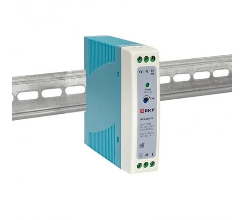 Блок питания на дин рейку 20Вт,Uвх ~ 220 В AC m, Uвых - 24 В DC постоянного тока DR-M-20W-24 EKF