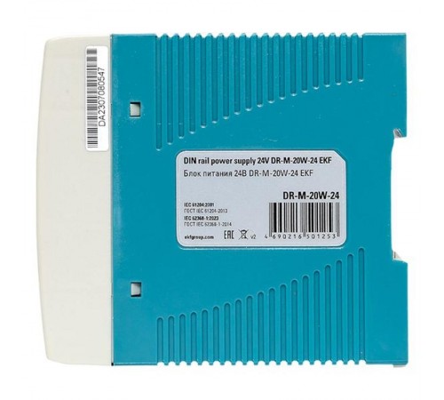 Блок питания на дин рейку 20Вт,Uвх ~ 220 В AC m, Uвых - 24 В DC постоянного тока DR-M-20W-24 EKF