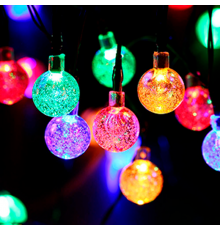 Гирлянда садовая на солнечной батарее 30 LED Шары мультицвет Solar  GS031  Gauss
