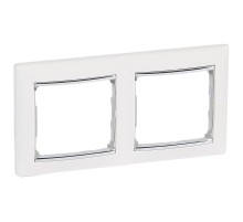 Valena Белый/Серебряный штрих Рамка 2-ая горизонт.  770492  Legrand