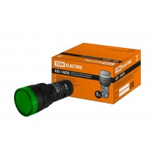 Лампа AD-16DS(LED)матрица d16мм зеленый 12В AC/DC   SQ0702-0053  TDM